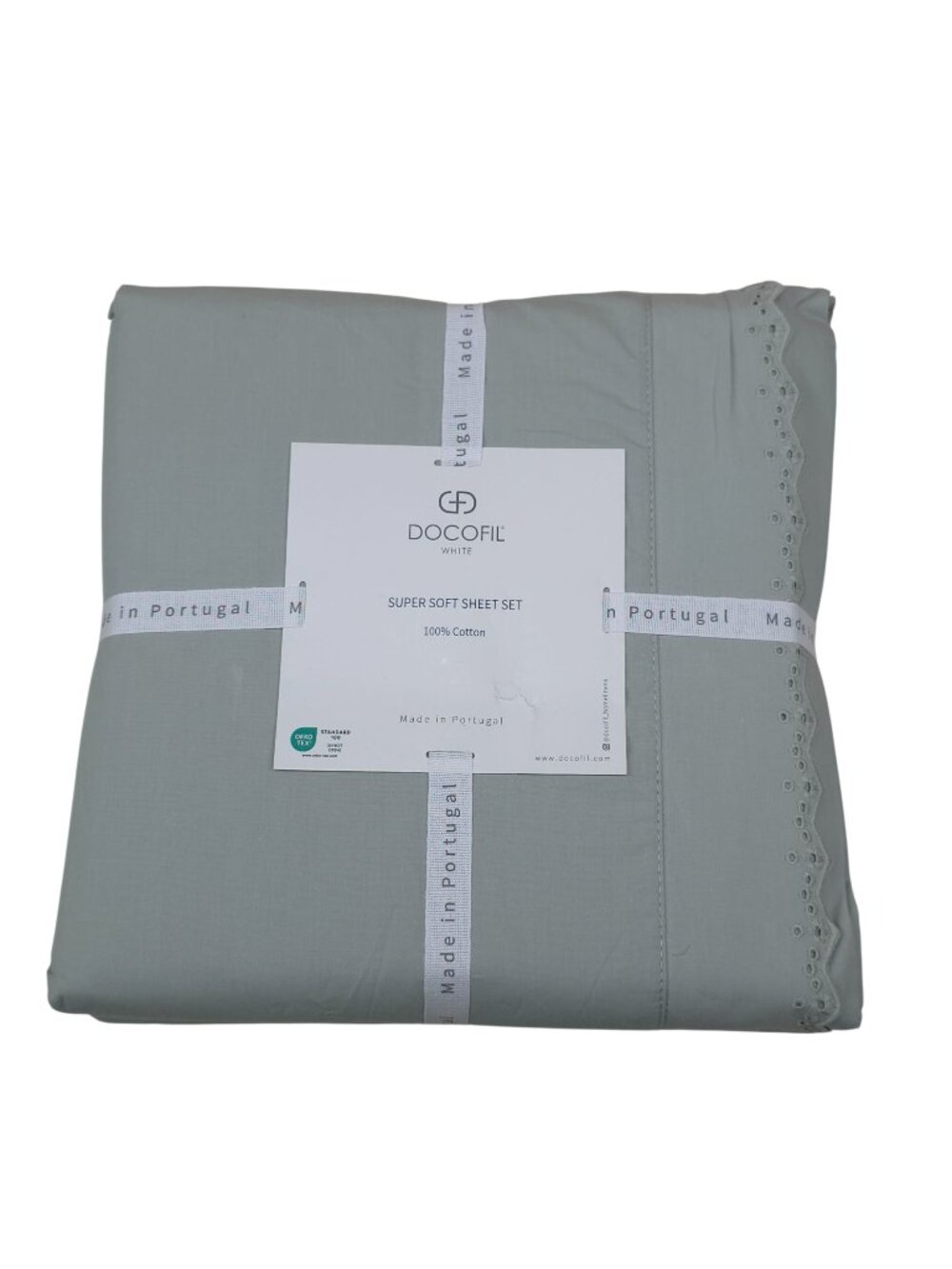 Docofil Super Soft Portugal King Sheet Set 100% Cotton Embroidered Border